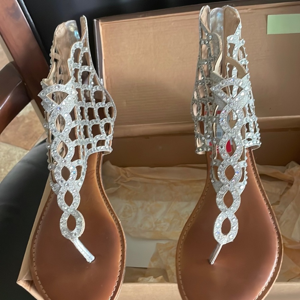 Rhinestone Flat Sandals